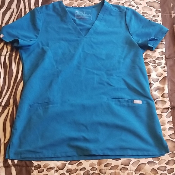 Figs Alps Blue Casma Scrub Top